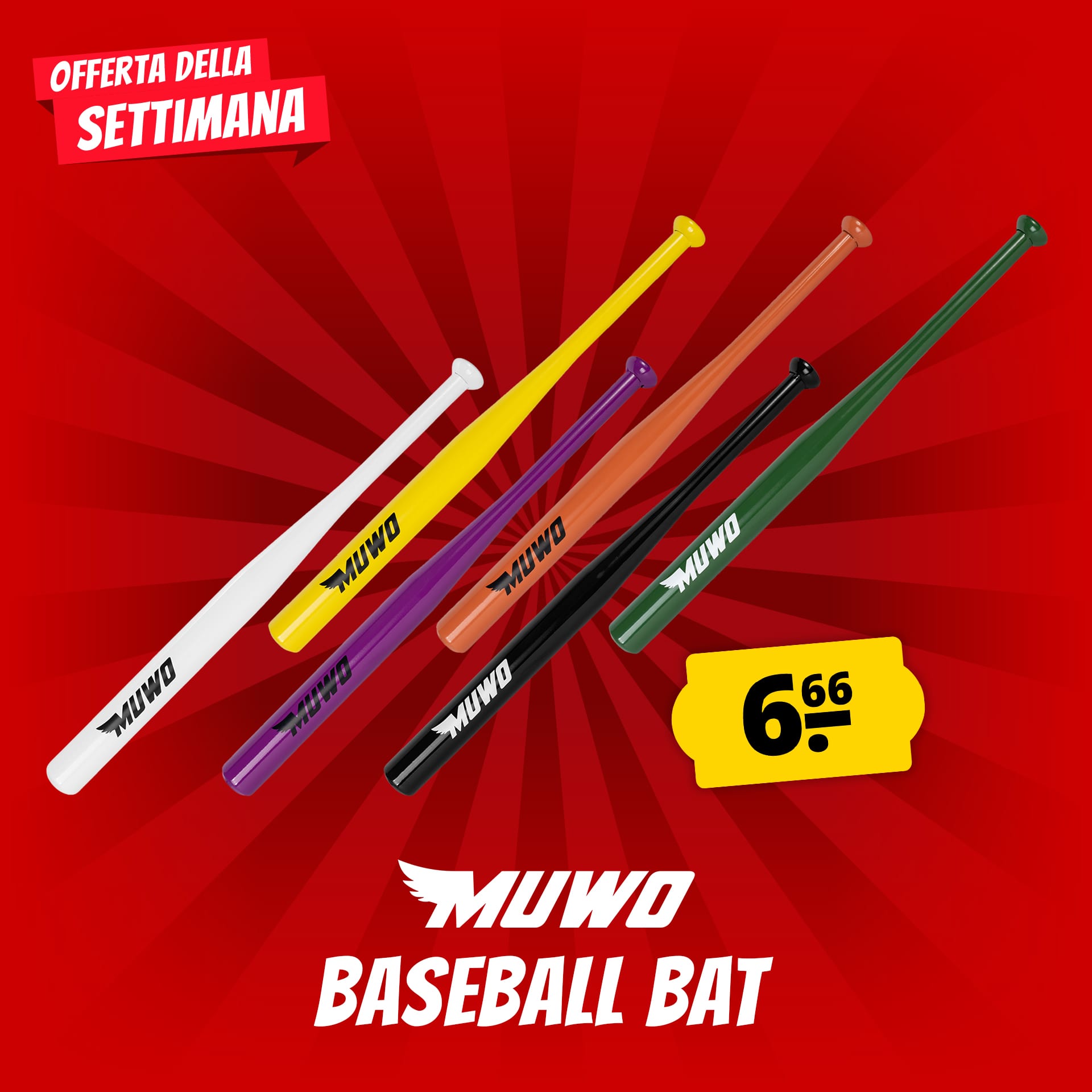 Muwo shootout mazza da baseball 1kg