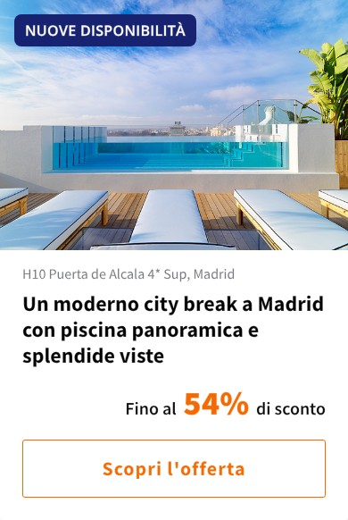Un moderno city break a Madrid con piscina panoramica e splendide viste