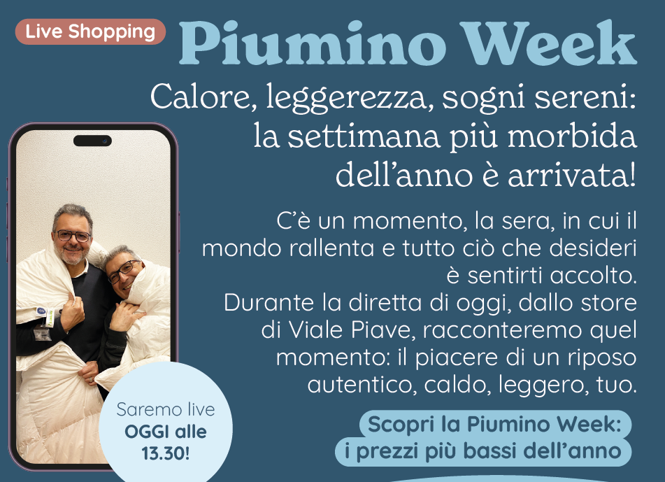Scopri la Piumino Week: i prezzi più bassi dell'anno