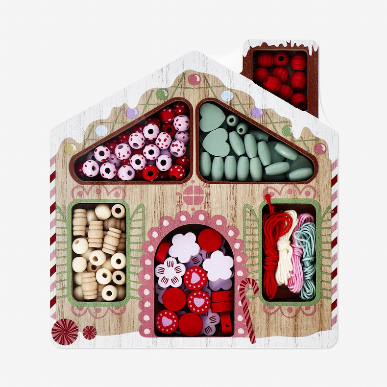 Bead set with string - Christmas house