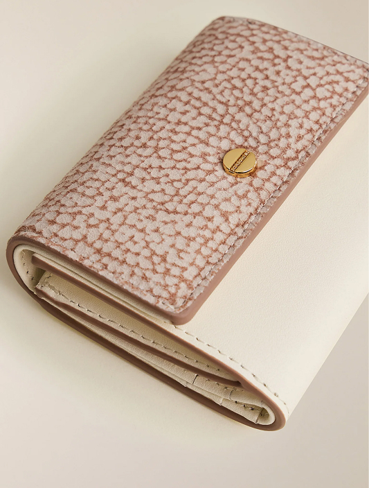 Portafoglio Di Pelle E Camoscio Op