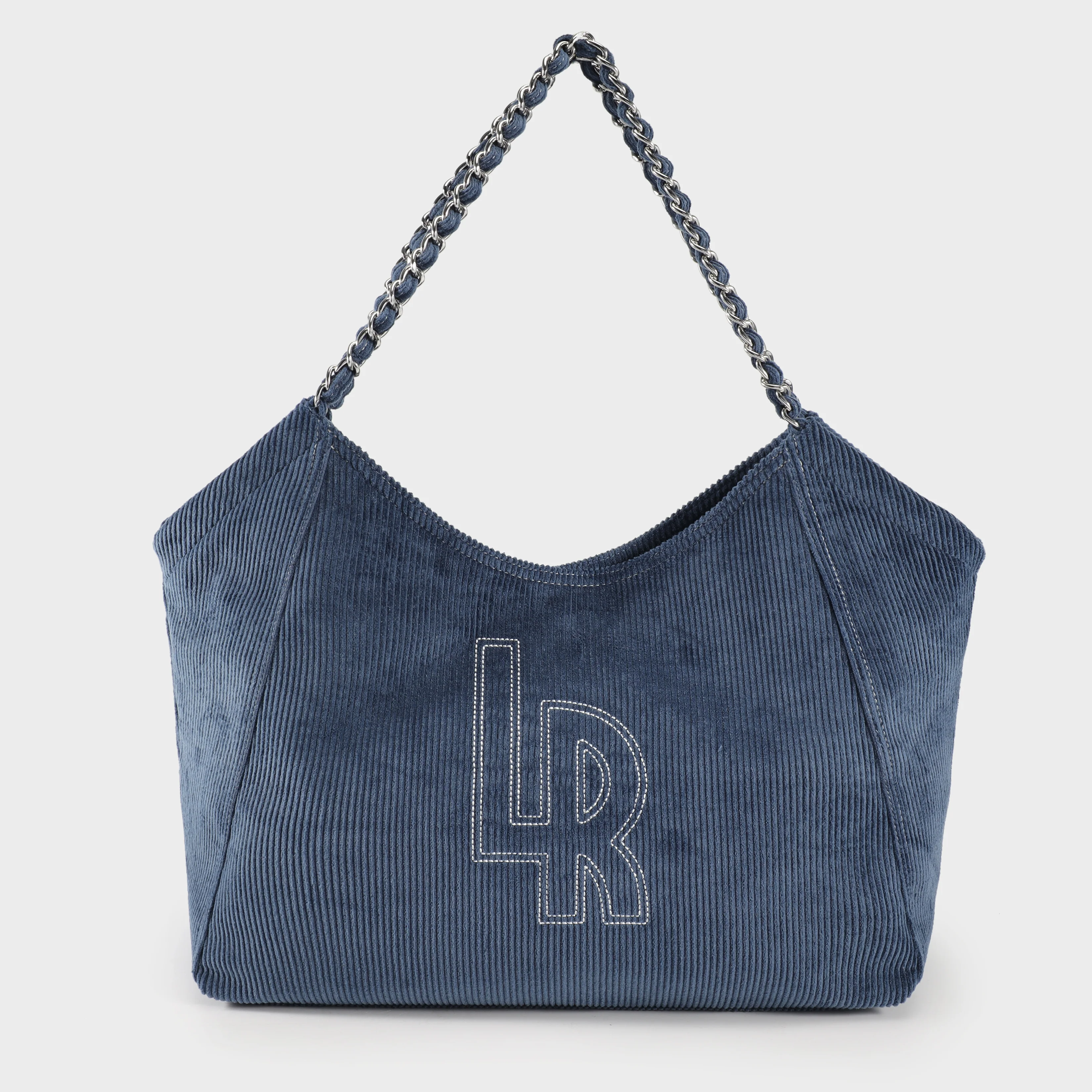 Image of Shopping bag a spalla CORINNE WOOL - CELESTE