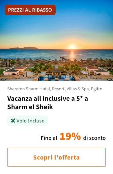 Vacanza all inclusive a 5* a Sharm el Sheik