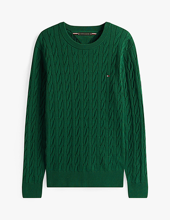 Pullover in pura lana d'agnello intrecciata