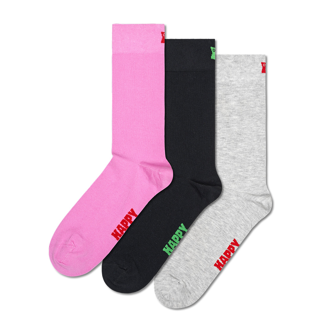 3-Pack Solid Socks