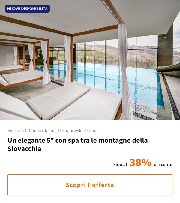 Un elegante 5* con spa tra le montagne della Slovacchia