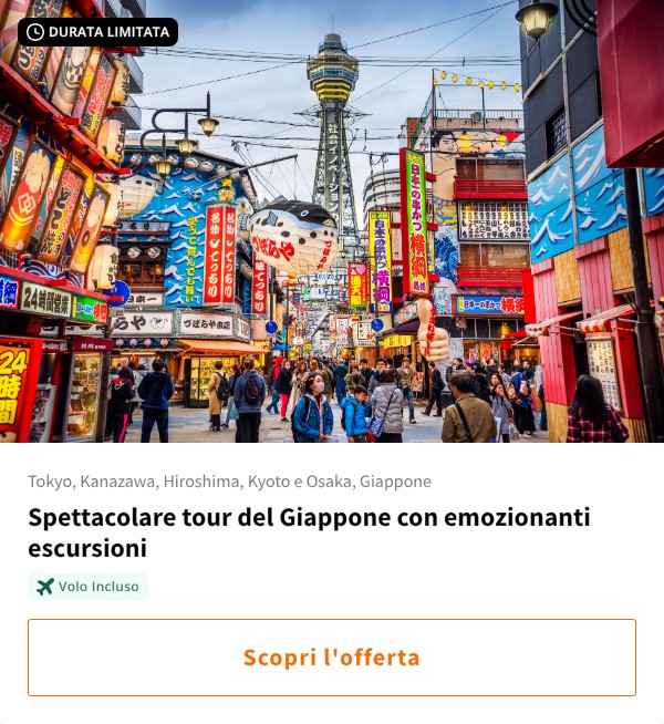 Spettacolare tour del Giappone con emozionanti escursioni