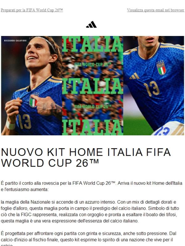 Nuovo kit Home Italia FIFA World Cup 26™