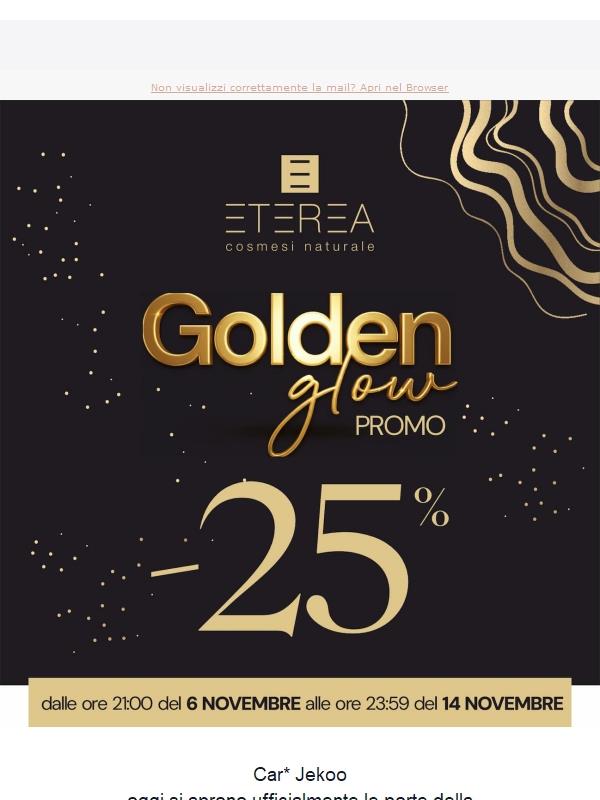 Promo Golden Glow attiva ora: -25% su tutto