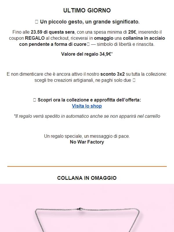 🎁 ULTIMO GIORNO: ricevi in regalo la collanina con Cuore