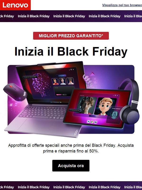 Acquista prima di tutti gli altri e risparmia fino al 50%!