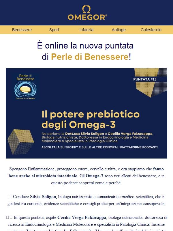 Perle di Benessere #13: Il potere prebiotico degli Omega-3 🎧