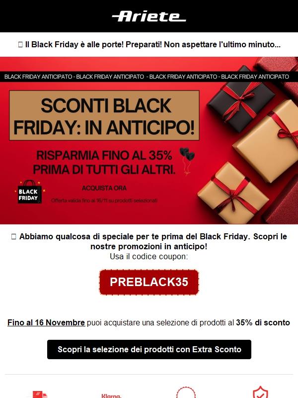 Il Black Friday è quasi qui. Preparati