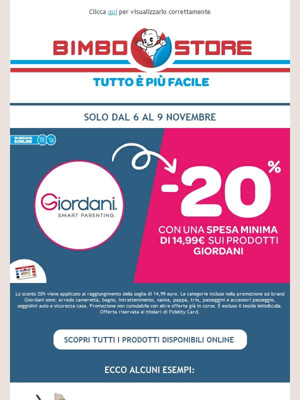 Dal 6.11: prodotti Giordani e abbigliamento scontati! 👶✨