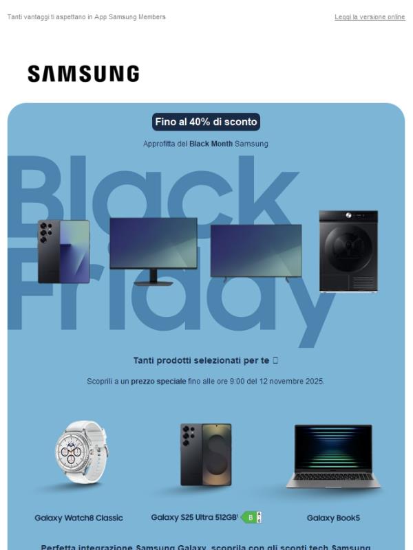 Fino al 40% di sconto: nuovi prodotti in offerta Black Month