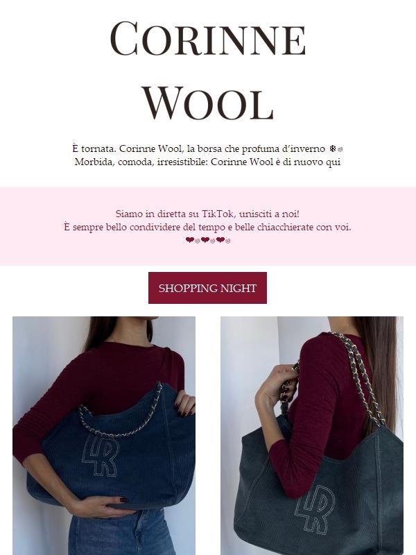 RISPARMIA IL 20% SU CORINNE WOOL! Scopri come