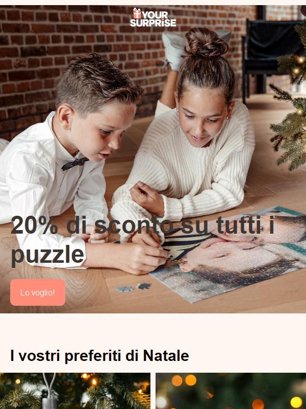 Ora 20% di sconto su tutti i puzzle