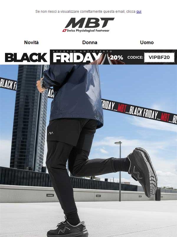 Corri in Black: Accesso anticipato -20%