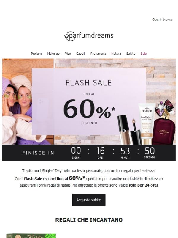 ⚡ Solo per 24 ore fino al -60% di sconto con la FLASH SALE