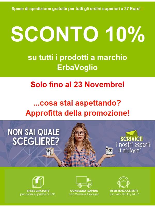Sapevi che....tutto il catalogo Erbavoglio è scontato del 10%? 💚