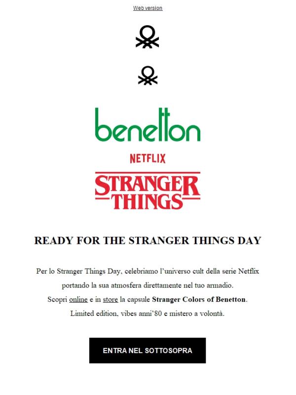 Per i veri fan di Hawkins: la nuova Stranger Colors of Benetton Collection è qui