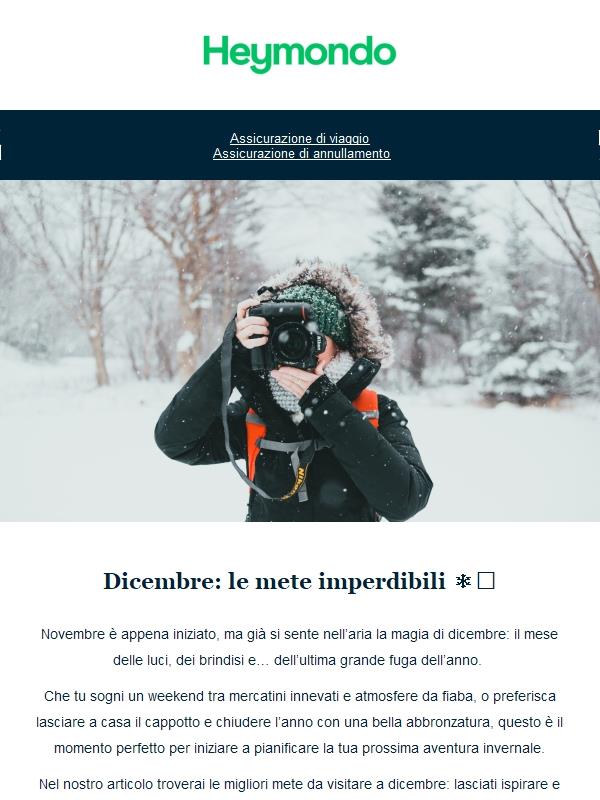 Hai già fatto piani per dicembre? ☃️