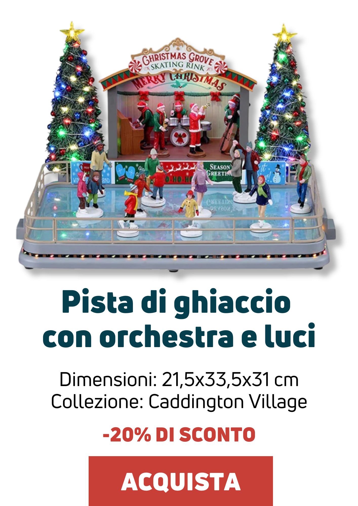 Pista Di Ghiaccio Con Orchestra Lemax | Perrone Shop
