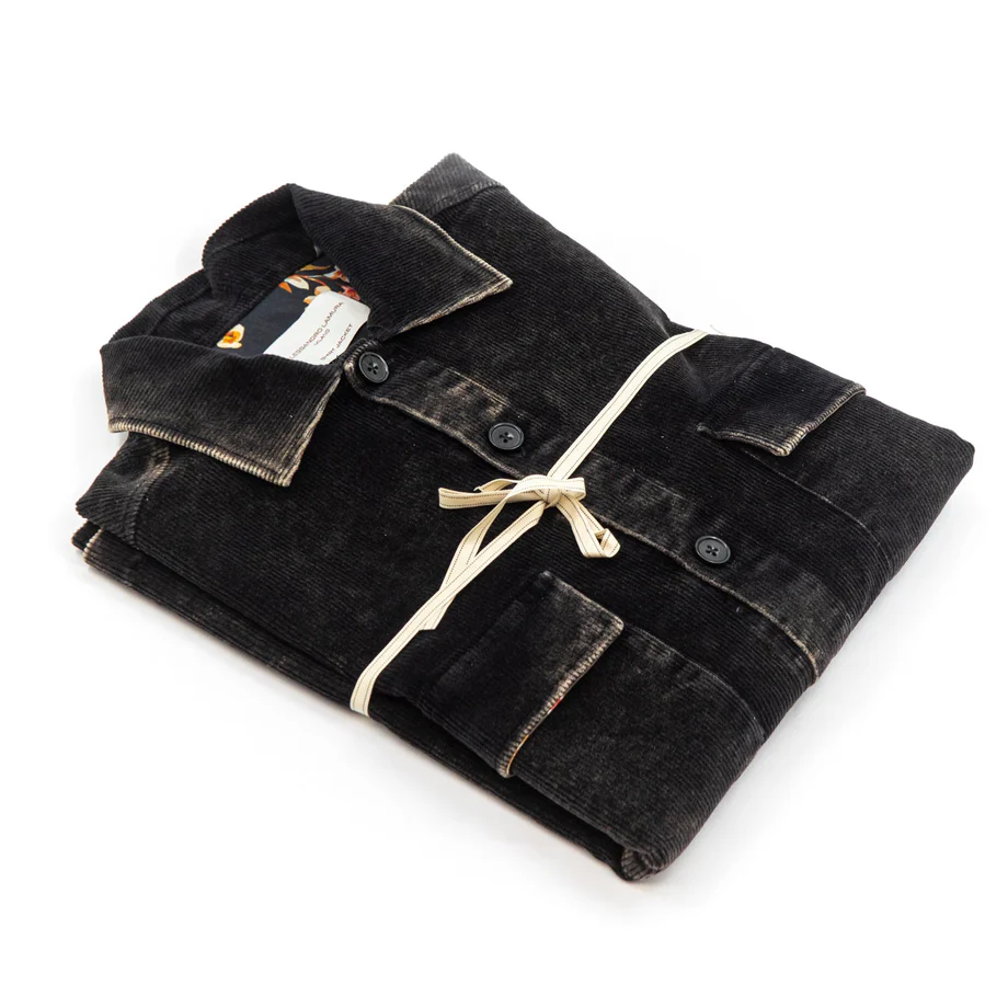 Overshirt in Velluto Nero