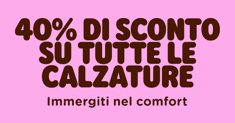  40% di SCONTO su tutte le calzature
