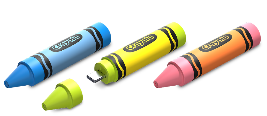 3 colori di unità flash SANDISK™ Crayola® USB-C®