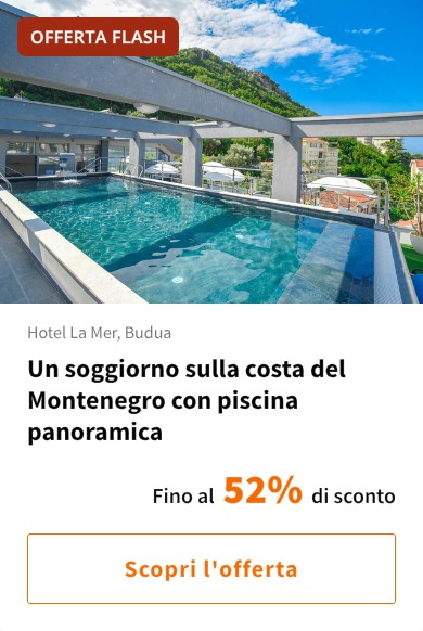 Un soggiorno sulla costa del Montenegro con piscina panoramica