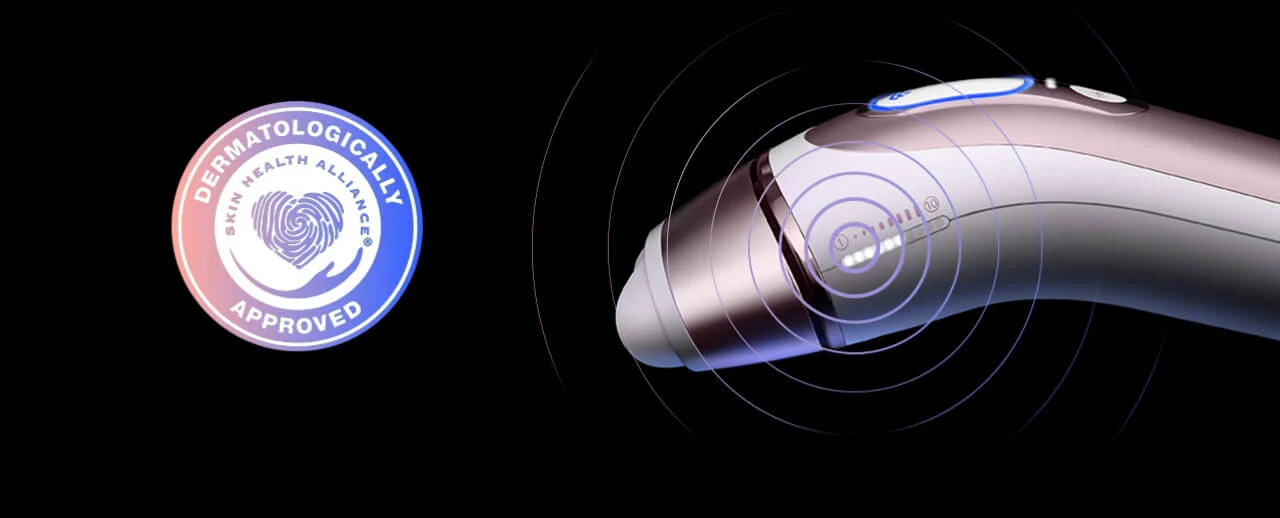 L’immagine mostra il dispositivo a luce pulsata visto lateralmente