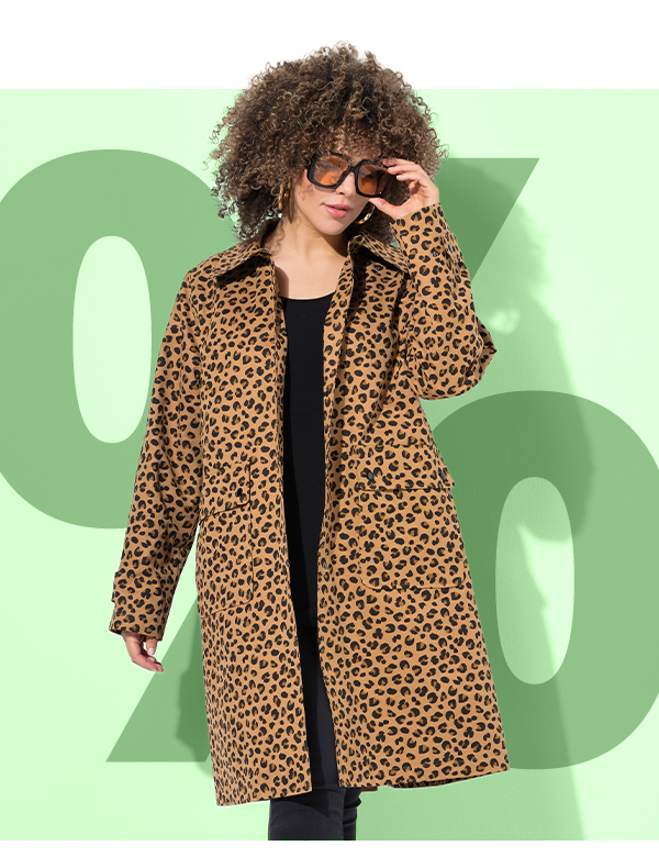 Cappotto HYPRAR funzionale e idrorepellente con design leopardato