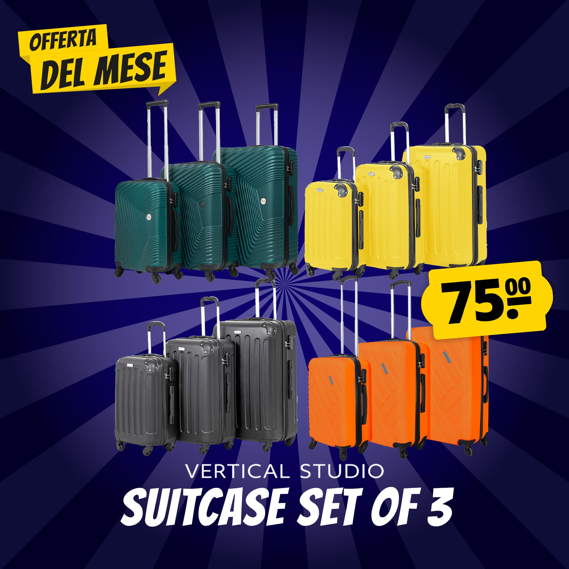 vertical studio fredrikstad valigia set da 3