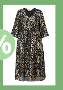 Maxi abito dal taglio svasato con effetto glitter e maniche blusanti