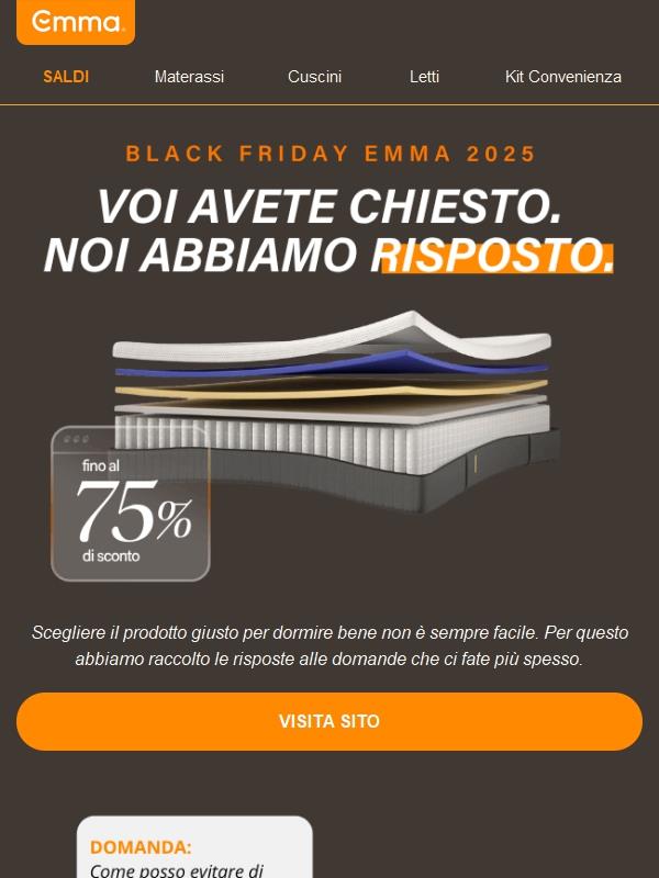 Voi avete chiesto. Noi abbiamo risposto