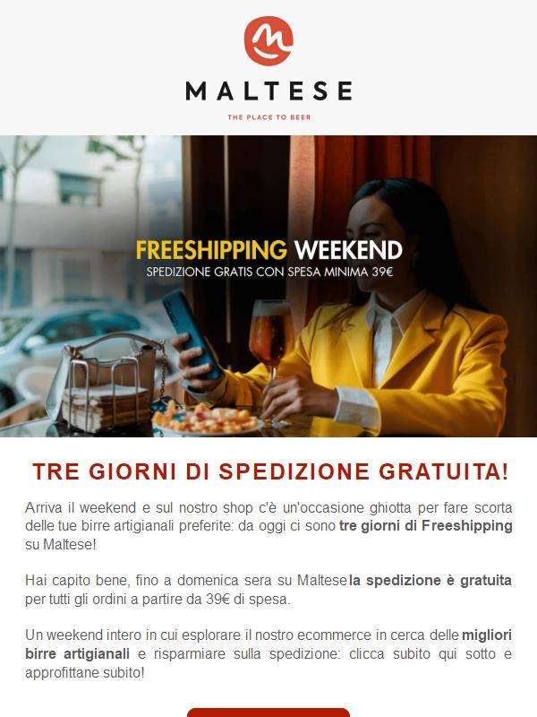 Un weekend di Freeshipping!