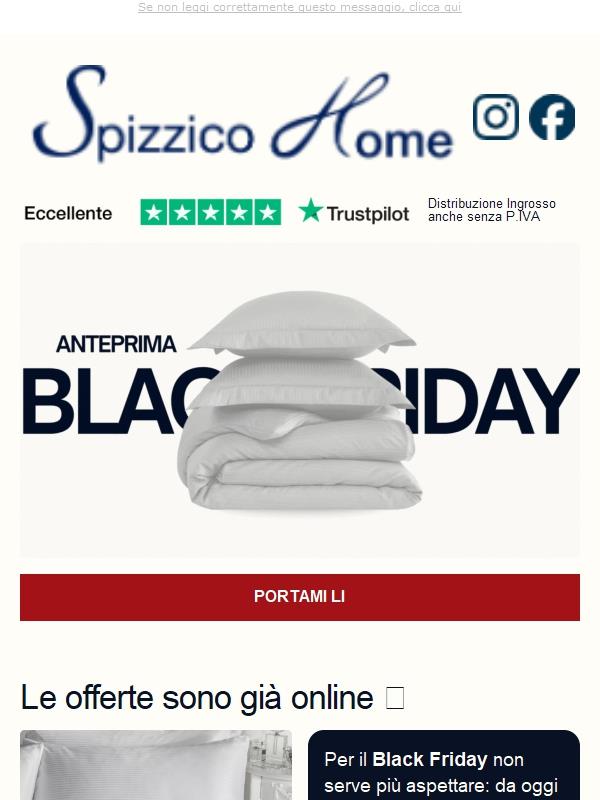 Solo per chi arriva prima: le prime occasioni del Black Friday 🖤