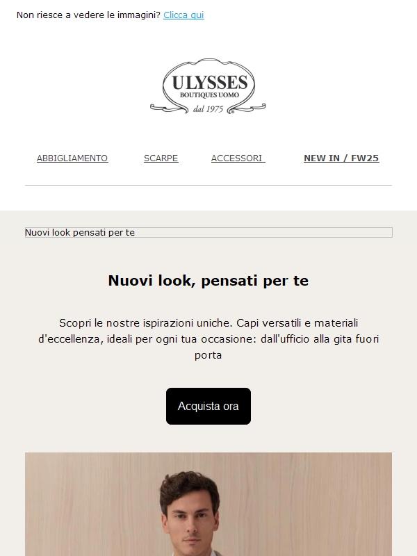 Scopri i nuovi look firmati Ulysses Boutique 👔