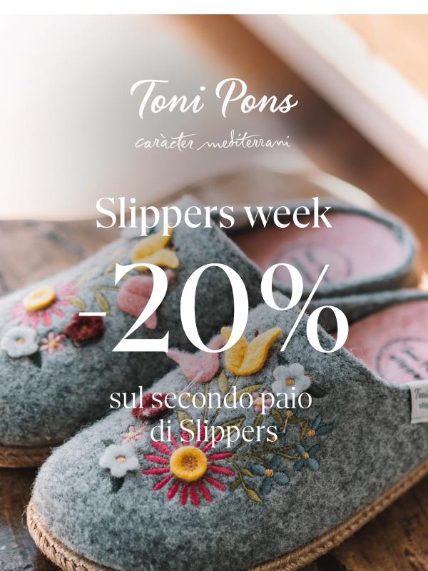 🕒 Ultimi giorni! -20% sul secondo paio di pantofole