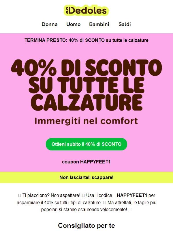 ⏰ Lo sconto del 40% termina presto ⏰