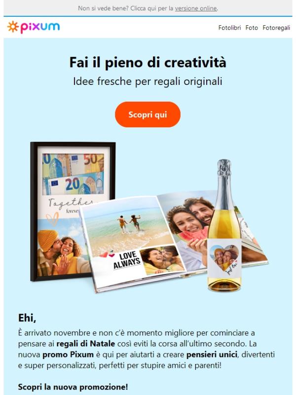 Sorpresa! Promo imperdibile su tutti i prodotti Pixum 🎁