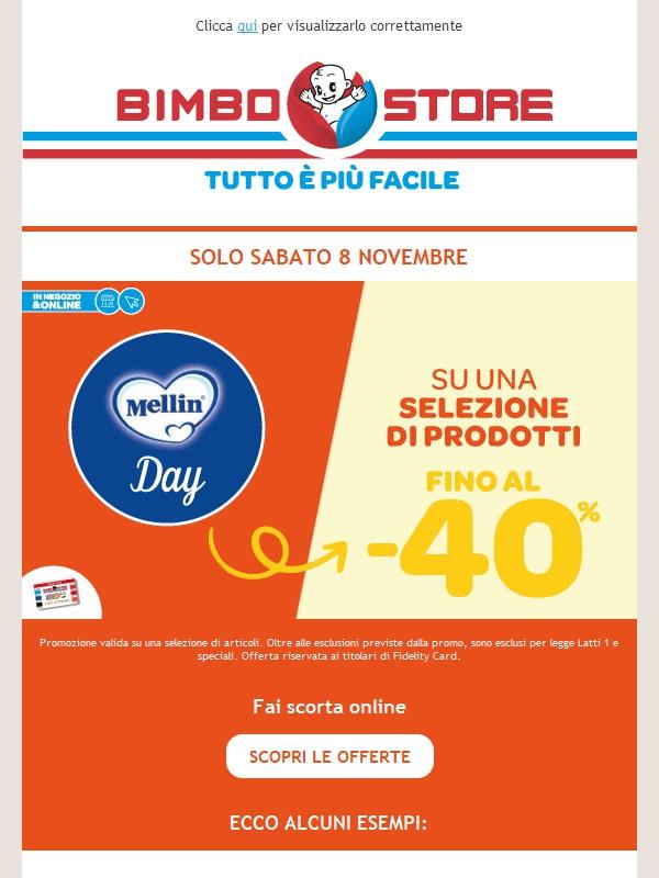 🍼 l'8.11 è il Mellin Day: scopri gli sconti!🎉