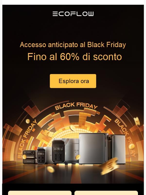 🚀 Preparati per il Black Friday: Estrazione fortunata, regali esclusivi e fino al 60% di sconto!