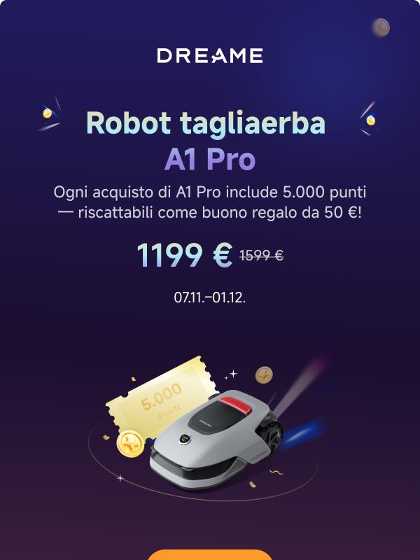 🔥Acquista A1 Pro e ricevi 5.000 punti!