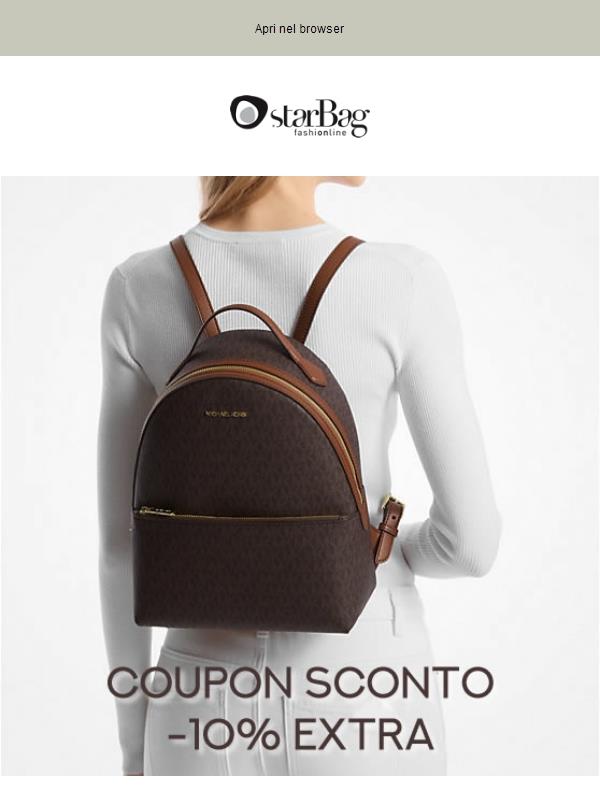 🎒 Extra -10% su borse e zaini Michael Kors!