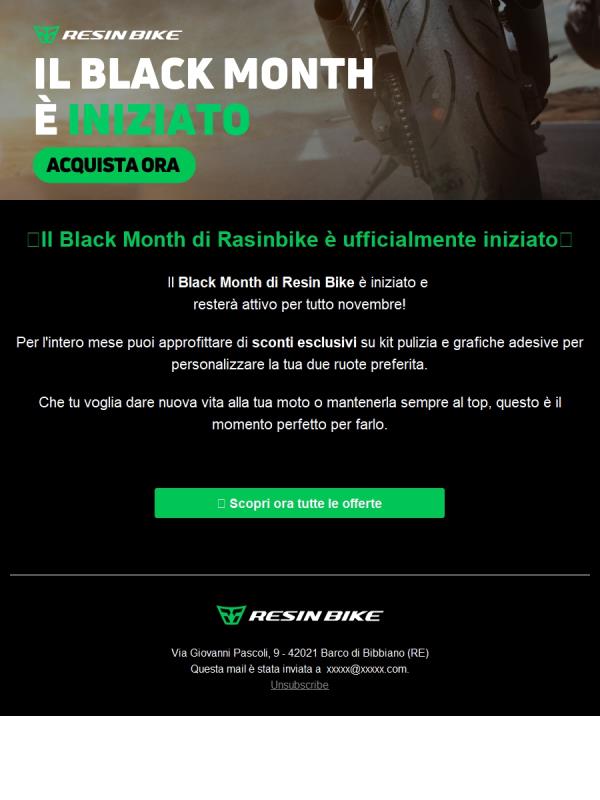 🔥 Il Black Month di Resinbike è partito!