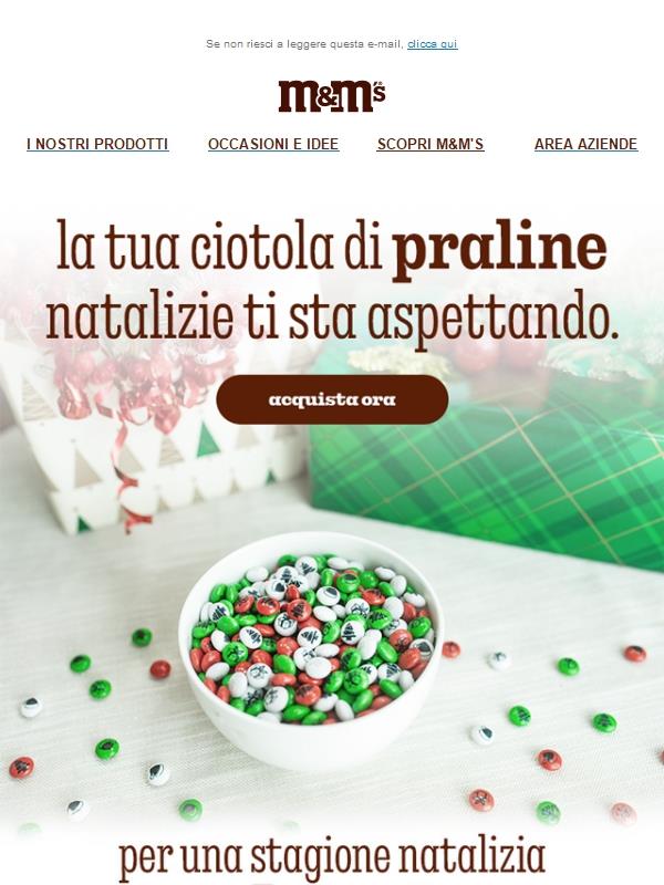I tuoi M&M'S natalizi preferiti sono qui!