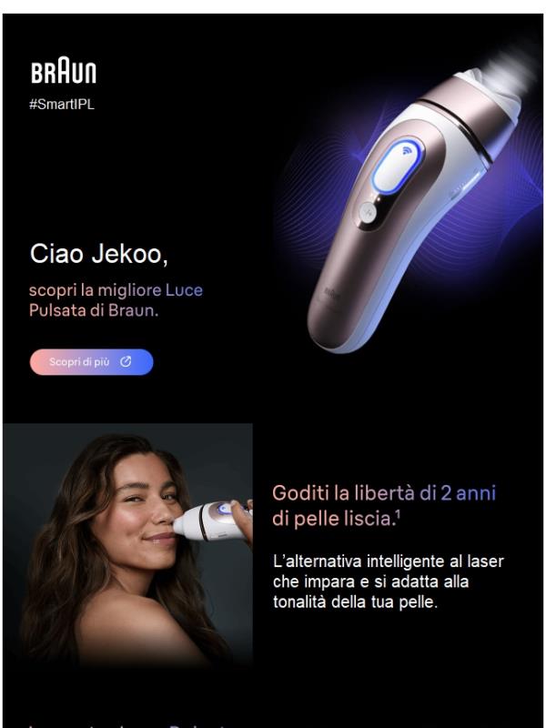 Scopri la migliore Luce Pulsata di Braun.