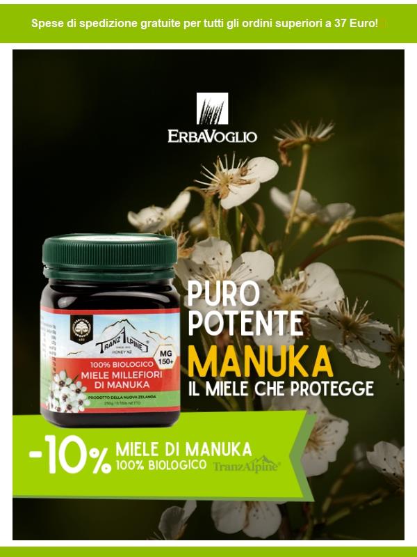Scopri il potere naturale del Miele di Manuka BIO MG 150+ 🍯